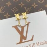 Louis Vuitton Gold And Diamond Earrings Q96495 - Image 3