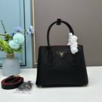 Prada Saffiano Cuir Double Small Tote Bag Black 30Cm - Image 2