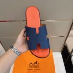 Hermes Izmir Sandal Orange & Blue For Men - Image 4