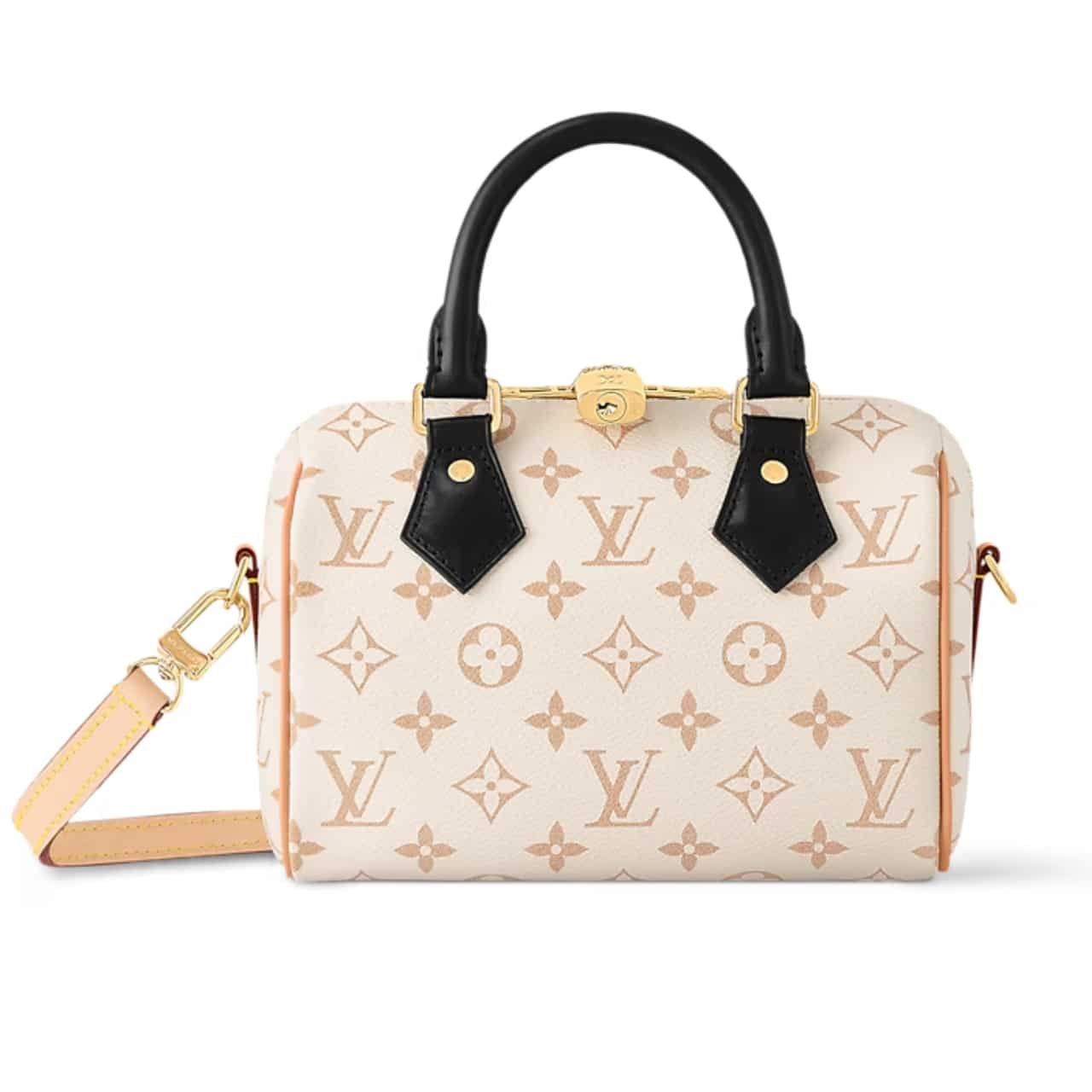 134-1-1 Louis Vuitton Speedy Bandoulière 20 Monogram Dune Coated Canvas 20Cm M46906 - Image 1
