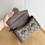 Gucci Horsebit 1955 Mini Bag‎ Beige And Dark Brown GG Supreme 18Cm 699296 92TCG 8563 - Image 8