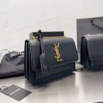 Saint Laurent Sunset Medium Chain Bag In Smooth Black 22Cm 442906D420W1000 - Image 2