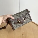 Gucci Horsebit 1955 Mini Bag‎ Beige And Dark Brown GG Supreme 18Cm 699296 92TCG 8563 - Image 7
