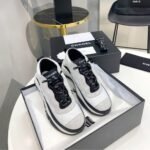 Chanel Plain Logo Sneakers Suede White G65776 - Image 5