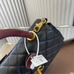 Chanel Medium Coco Handle Bag Gold Hardware Black 23Cm - Image 6