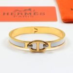 Hermes Mini Clic Chaine D’Ancre Bracelet Gold Tone With Light Blue H209000FV4HGM - Image 2