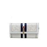 Gucci Jackie 1961 Chain Wallet Beige And Ebony GG 19CM 652681 HUHHG 8565