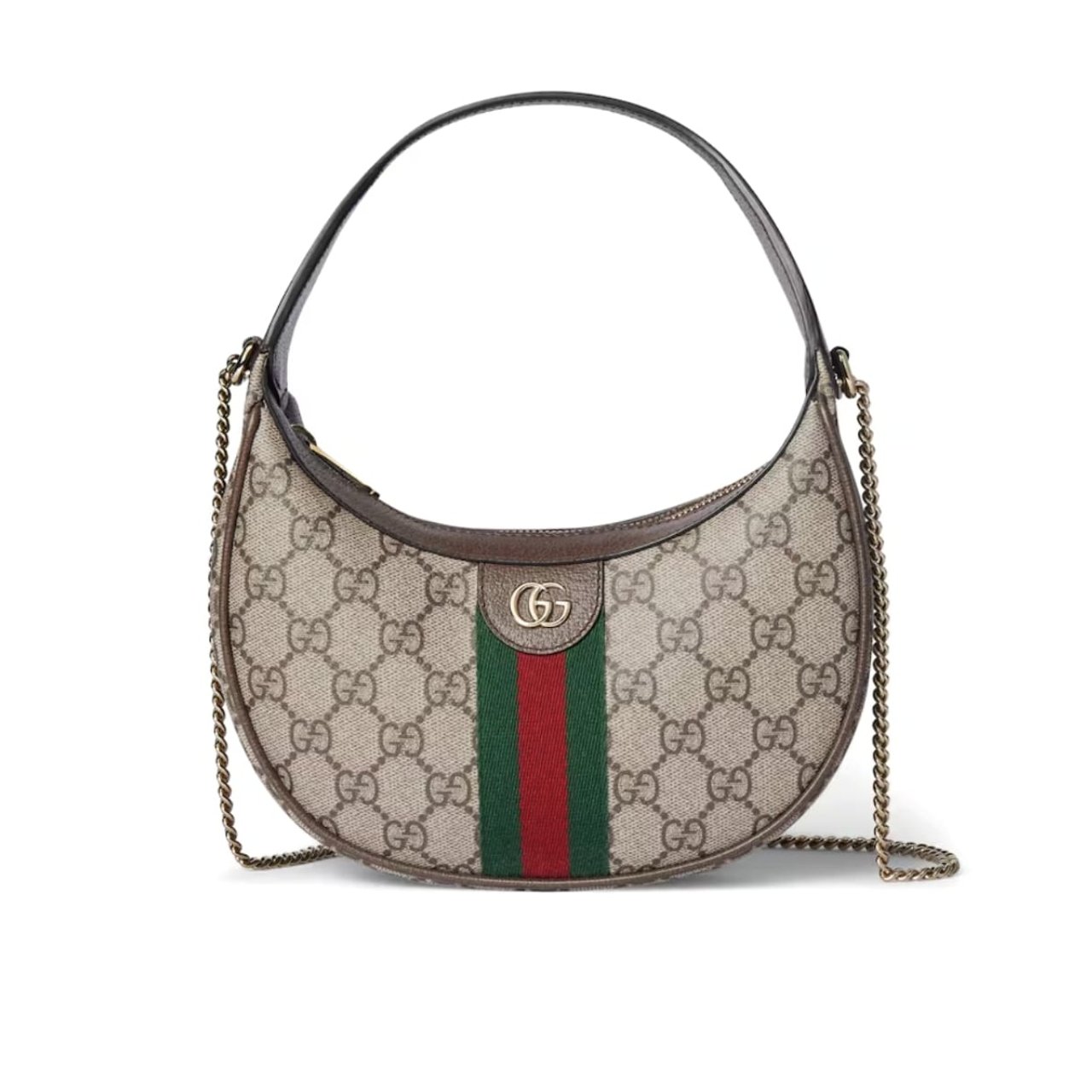 383 Gucci Ophidia Small Shoulder Bag Beige And Dark Brown GG Fabric 22Cm 838463 FAE0P 9746 - Image 1
