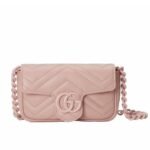 Gucci GG Marmont Belt Bag Pink 16Cm 699757 UM8KV 5909