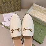 Gucci Princetown Leather Slipper White 423513 C9D00 9022 - Image 4
