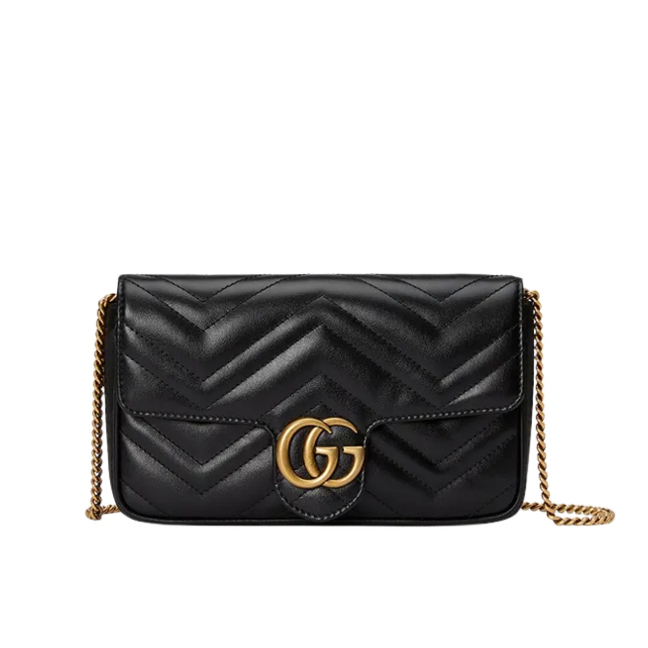 400 Gucci GG Marmont Super Mini Bag Black 17Cm 476433 DTDCT 1000 - Image 1