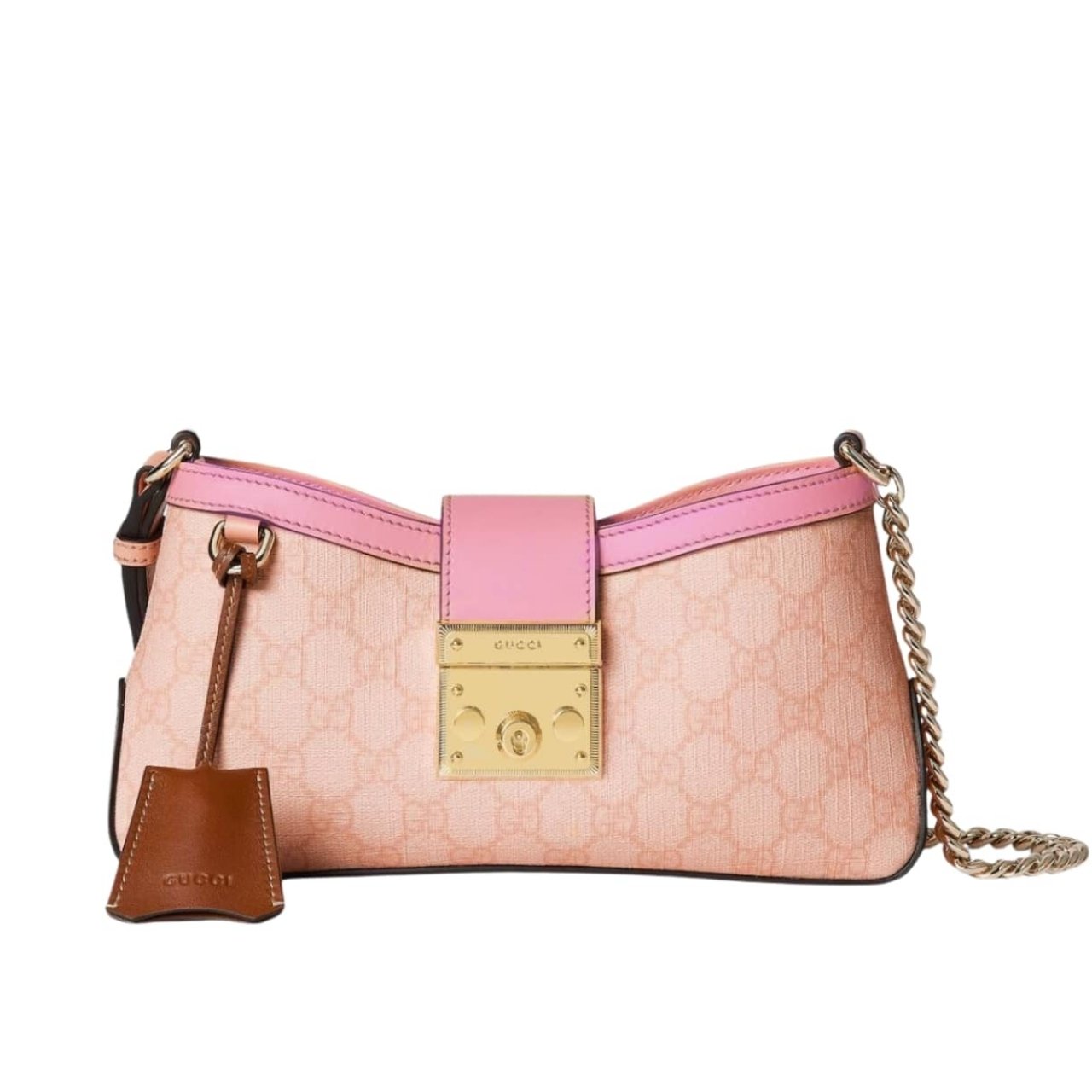 419-1 Gucci Padlock Small Shoulder Bag GG Supreme Dusty Pink 27Cm 811705 FAD3R 6244 - Image 1