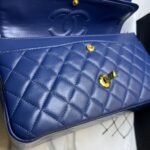 Chanel Classic Handbag Blue With Gold Hardware 26cm  A01112 - Image 2