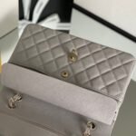 Chanel Classic Handbag Grey With Gold Hardware 26cm  A01112 - Image 5