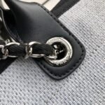 Chanel Deauville Tote White Gray 38cm A66941 - Image 8