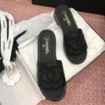 Chanel Quilted CC Logo Mules Black - Image 3