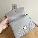 Gucci GG Marmont Matelassé Chevron Mini Top Handle Bag Light Grey 21Cm 547260 AABZC 1712 - Image 7