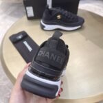 Chanel Logo Low Top Trainer Sneakers Black G35617 Y53646 94305 - Image 6