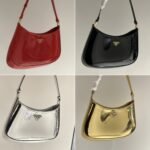 Prada Cleo Patent Leather Bag Cherry Red 27Cm 1BC169 069 F0E06 V HOO - Image 3