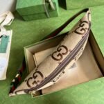 Gucci Jumbo GG Belt Bag Camel And Ebony Jumbo GG Canvas 39cm GG 696031 UKMDG 2570 - Image 4