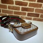 Gucci Horsebit 1955 Mini Bag Beige And Ebony Supreme Canvas 20Cm 658574 HUHHG 8565 - Image 5