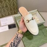 Gucci Princetown Leather Slipper White 423513 C9D00 9022 - Image 7