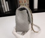 Chanel Classic Flap Gray Gold Hardware 25Cm - Image 3