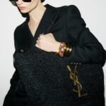 Saint Laurent Icare In Raffia Black 45Cm 772191GAAFM1000 - Image 3