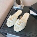 Chanel 23P Quilted CC Chain Mule Sandal White - Image 2