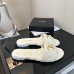 Chanel 23P Quilted CC Chain Mule Sandal White - Image 3