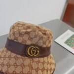 Gucci Canvas Bucket Hat With Double G Brown 576587 4HG62 2564 - Image 8