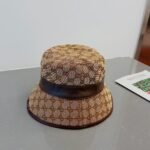 Gucci Canvas Bucket Hat With Double G Brown 576587 4HG62 2564 - Image 3