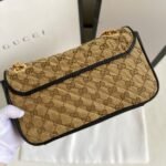 Gucci GG Marmont Shoulder Bag Beige And Black 26Cm 443497 HVKEG 9772 - Image 5