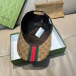 Gucci GG Canvas Baseball Hat Camel And Dark Brown 807834 4HBA8 9766 - Image 3