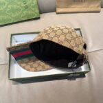 Gucci GG Canvas Baseball Hat Camel And Dark Brown 807834 4HBA8 9766 - Image 4