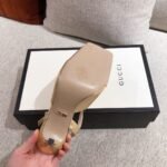 Gucci Ankle Buckle Strap Sylvie Chain Sandals In Gold - Image 5