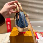 Louis Vuitton Alma BB Monogram Canvas Bag Denim Blue 16Cm - Image 5
