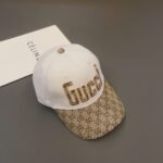 Gucci Letter GG Canvas Baseball Cap White - Image 2