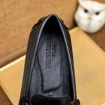 Louis Vuitton Loafer Matte Leather With LV Logo In Black - Image 6