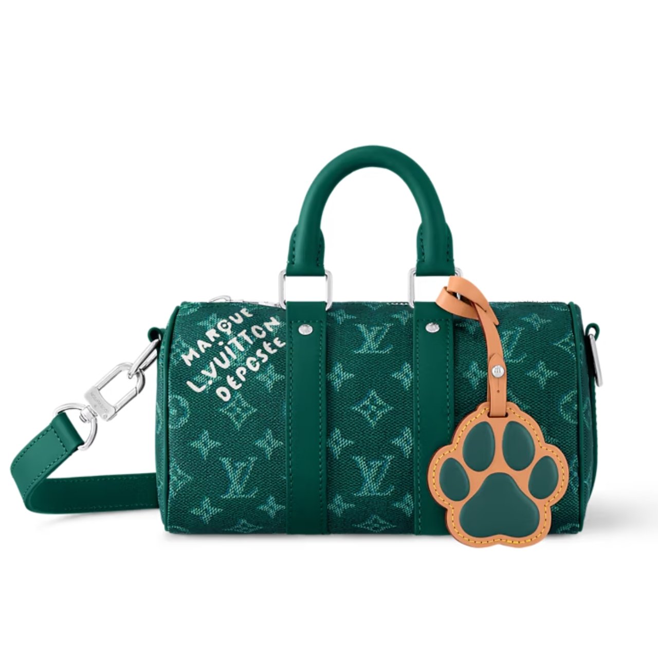 Thumbnail-20-7 Louis Vuitton Keepall Bandoulière 25 Monogram Green 25Cm - Image 1