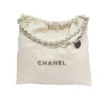 Chanel 22 Handbag White With Silver 42Cm AS3261