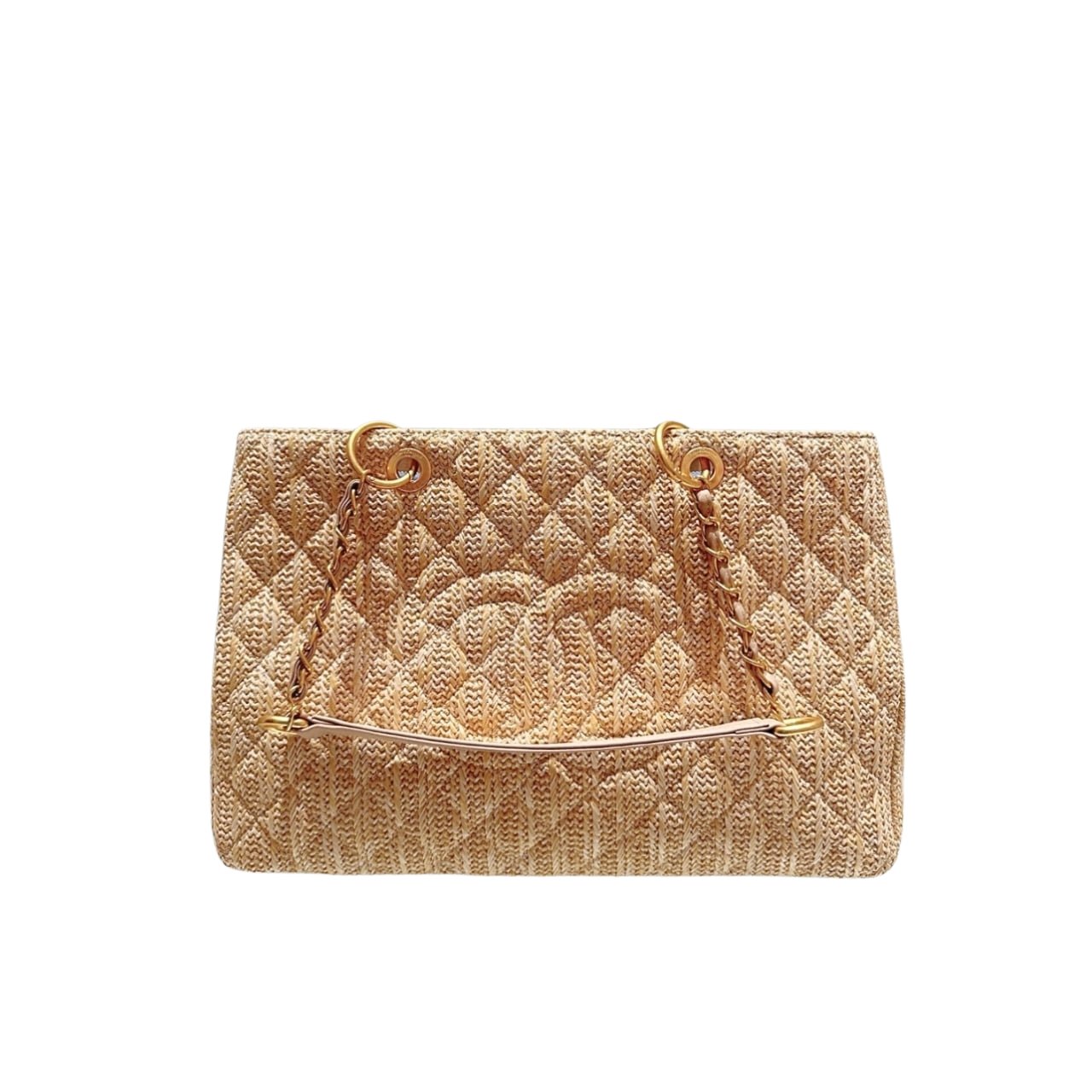 Thumbnail-5 Chanel Grand Shopping Tote Straw Bag 38Cm - Image 1