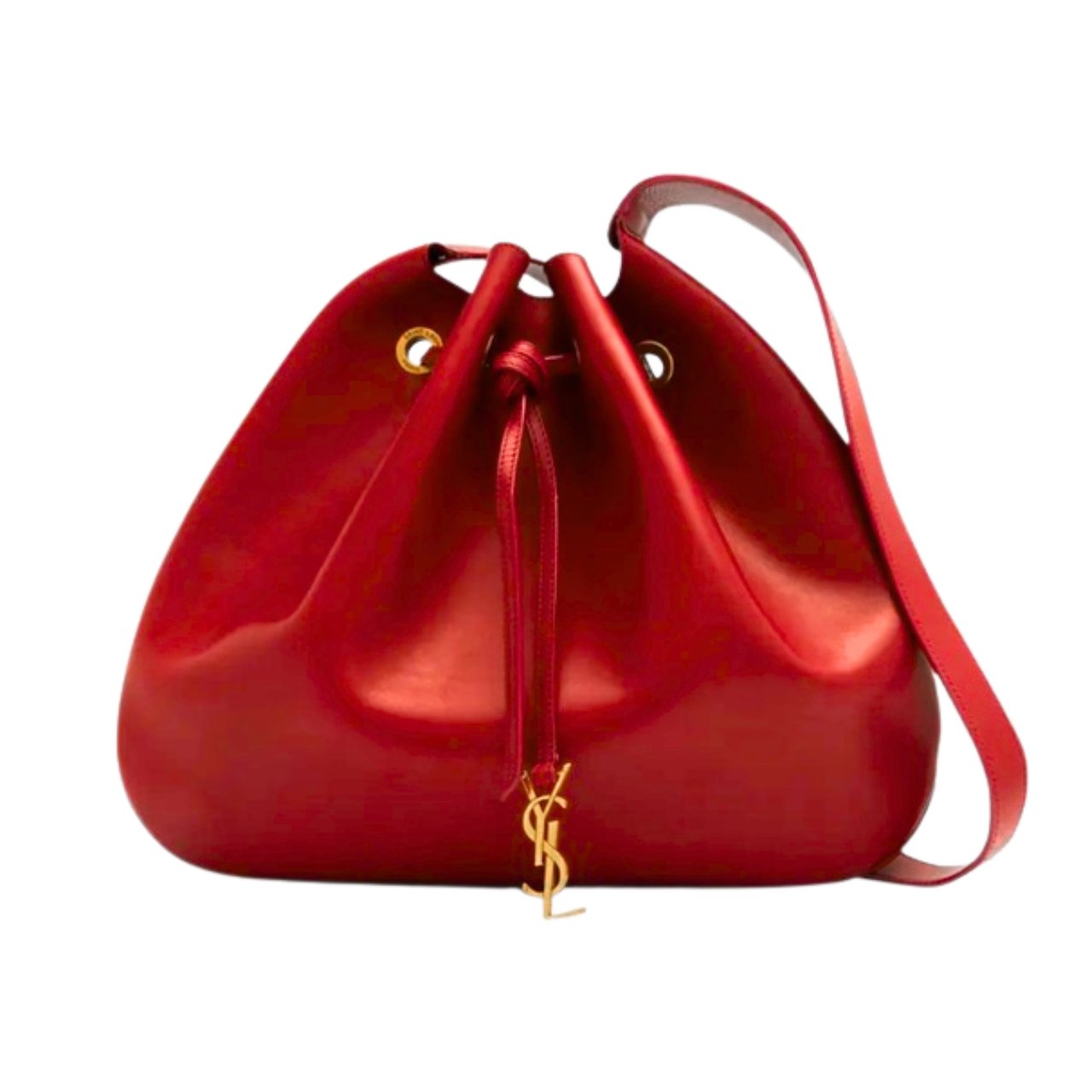 Thumbnail-60-2 Saint Laurent Paris VII Large Flat Hobo Bag In Smooth Leather Bag Red 44Cm - Image 1