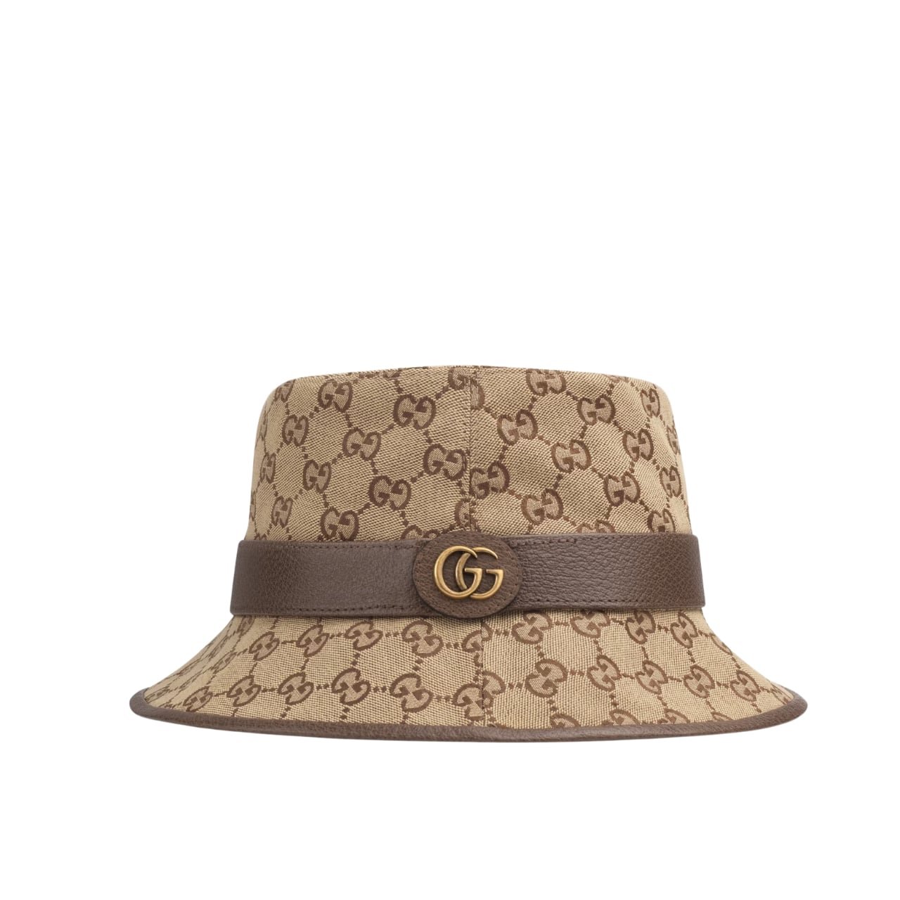 Thumbnail-69-1 Gucci Canvas Bucket Hat With Double G Brown 576587 4HG62 2564 - Image 1