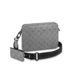 Louis Vuitton Duo Messenger Monogram Shadow Anthracite Gray 26Cm LV M46104