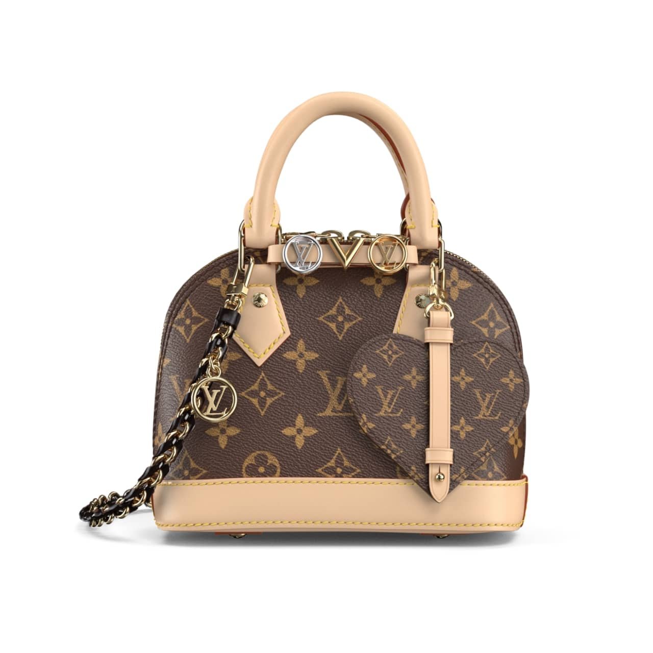Thumbnail-9-6 Louis Vuitton Alma Mini LV And I Monogram Brown 25Cm K00016 - Image 1