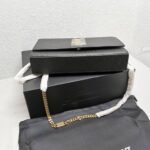 Saint Laurent Kate Medium Chain Bag In Grain De Poudre Black 24Cm 364021 BOW0J 1000 - Image 6