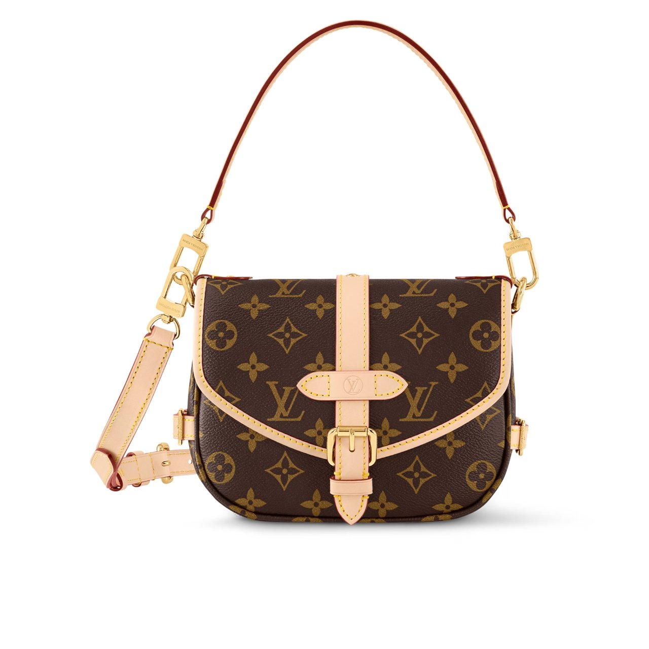 vel-13-1 Louis Vuitton Saumur BB Monogram Brown 20Cm M46740 - Image 1