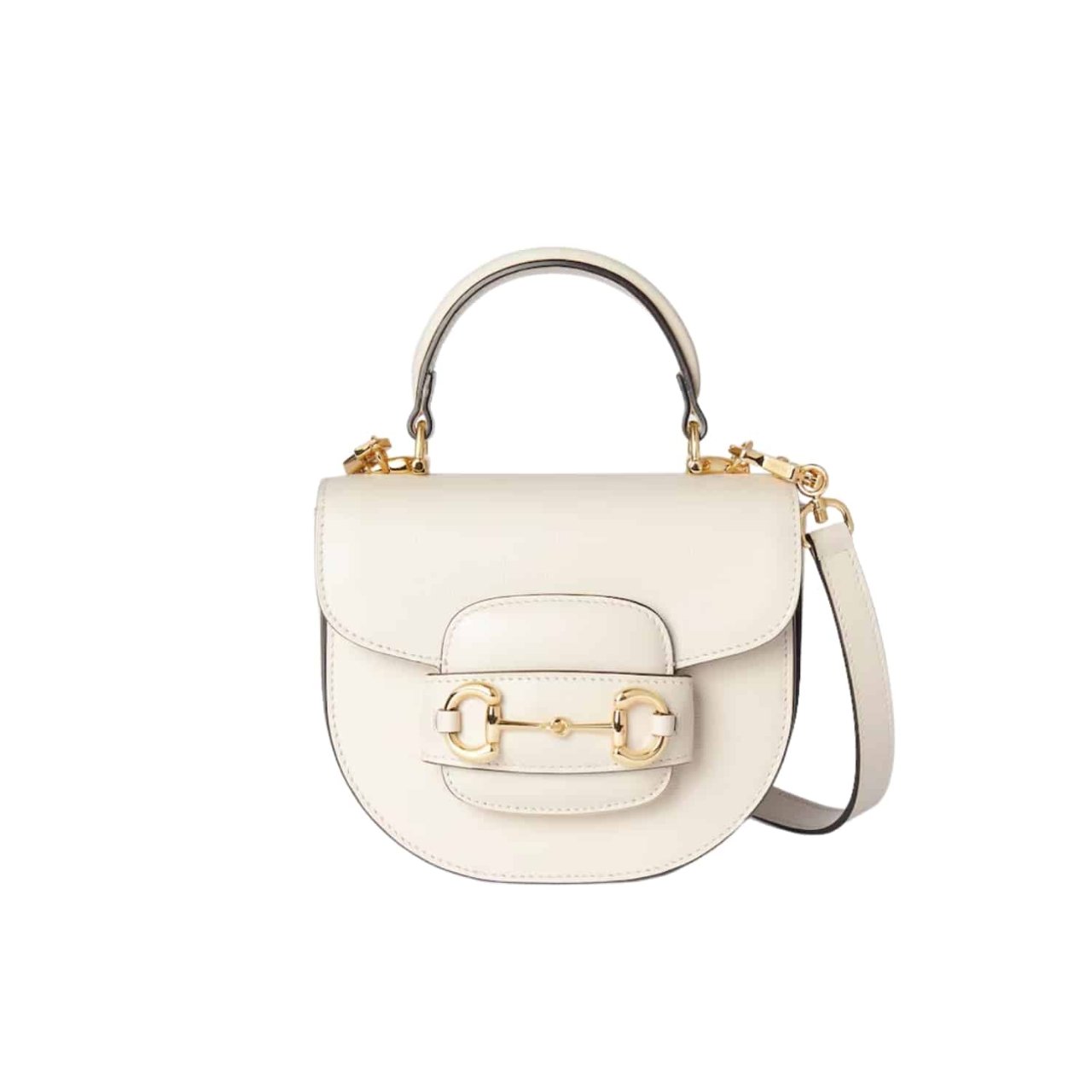 vel-2-3 Gucci Horsebit 1955 Mini Top Handle Bag White 14Cm 781387 1AAQD 9022 - Image 1