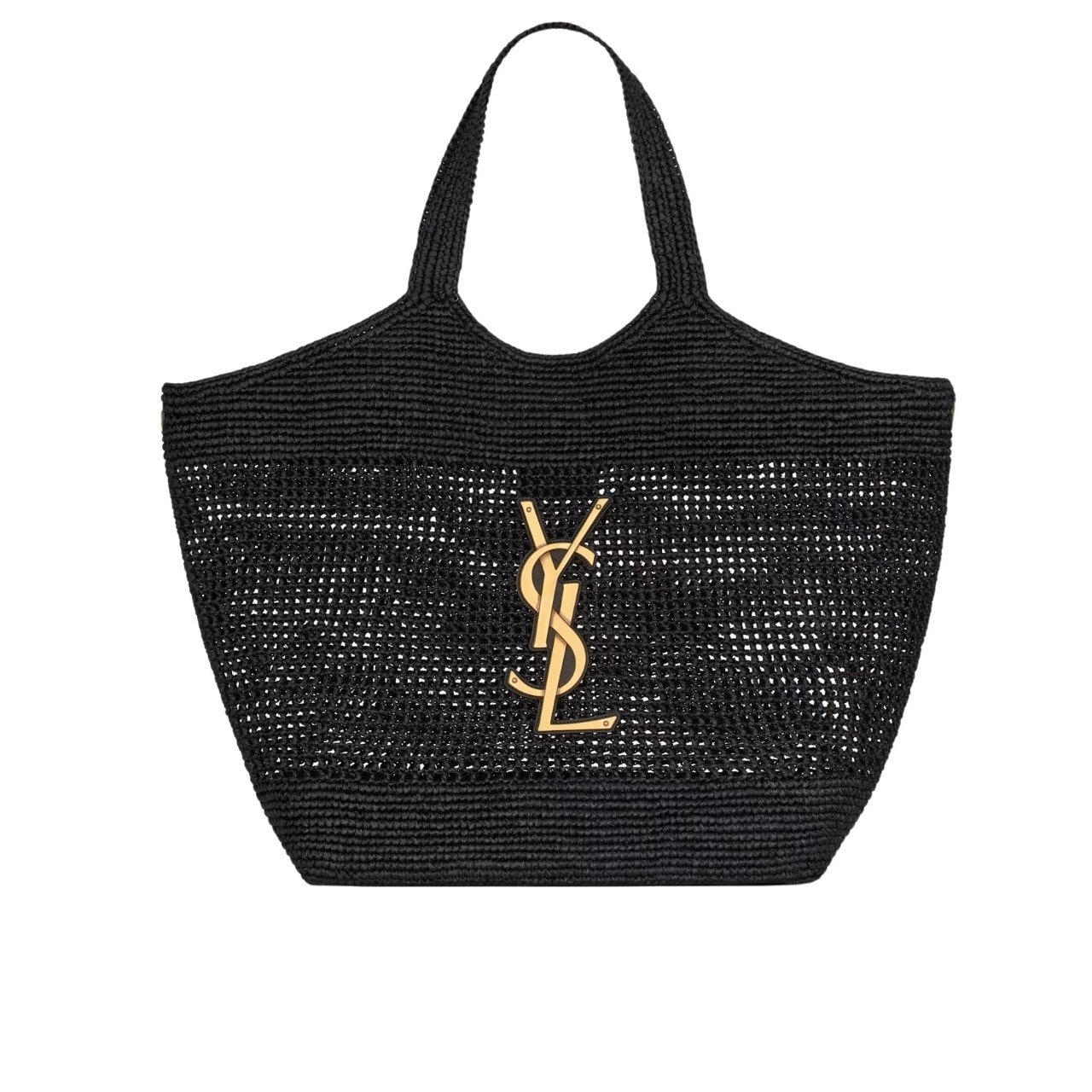 vel-5-2 Saint Laurent Icare In Raffia Black 45Cm 772191GAAFM1000 - Image 1
